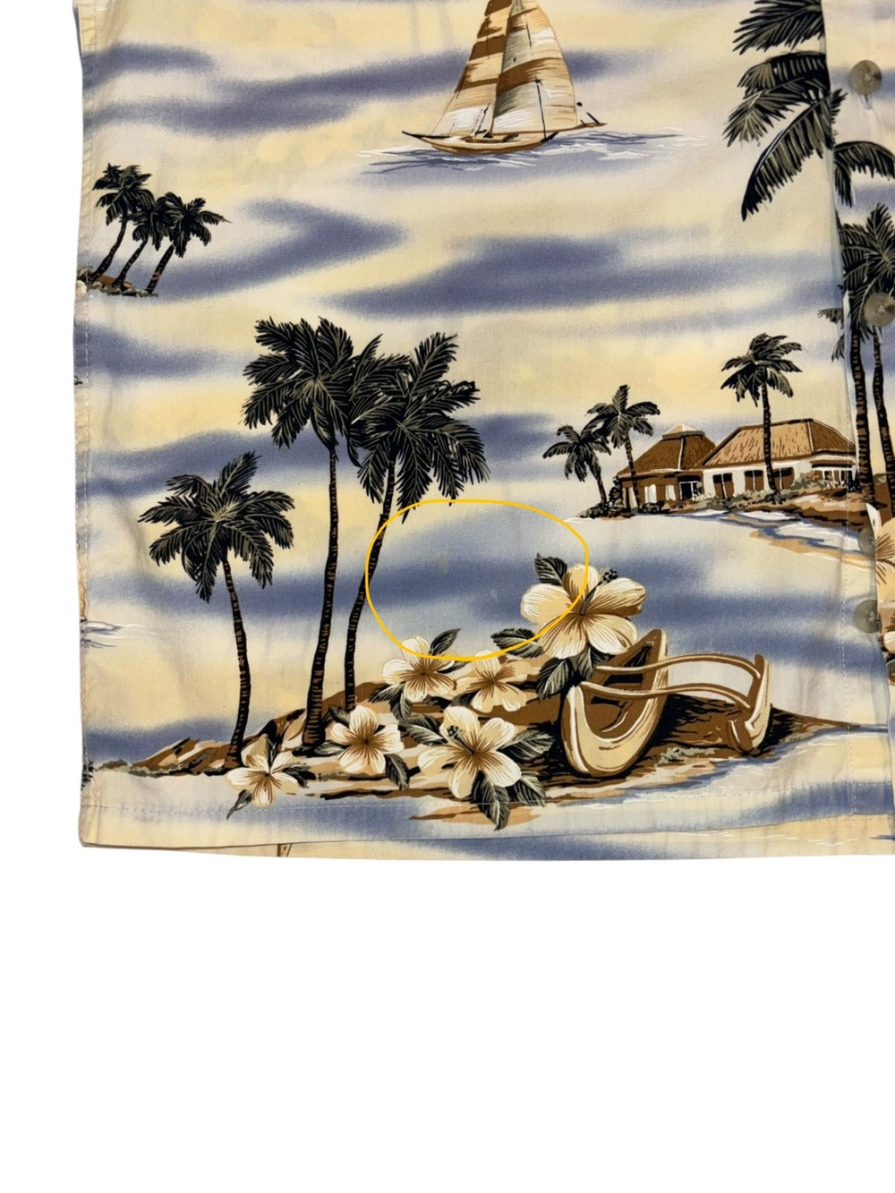 Vintage Pierre Cardin Tropical Shirt Cotton Short Sleeve Hawaiian Button Up Sz M - Picture 6 of 6